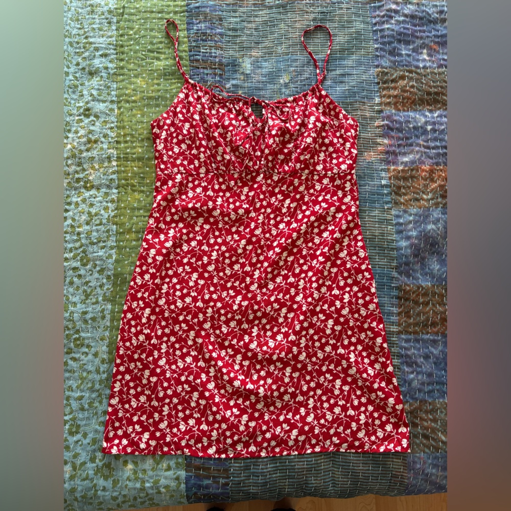 Reformation Red and White Floral Kids Dress